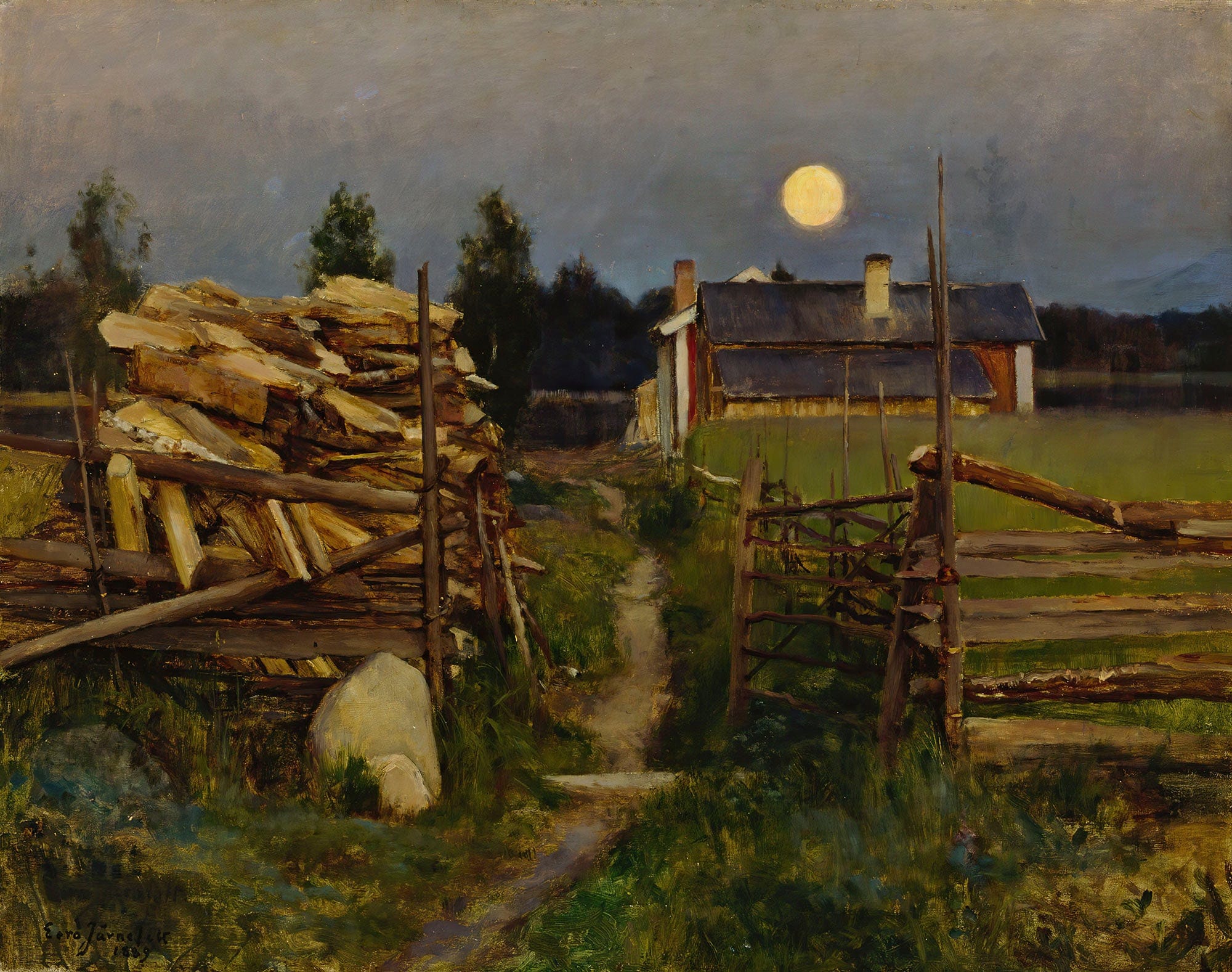 Summer Night Moon by Eero Jarnefelt