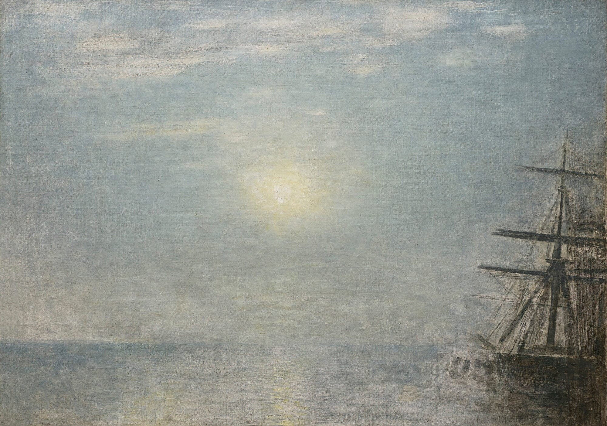 Sun Over The Sea by Vilhelm Hammershoi