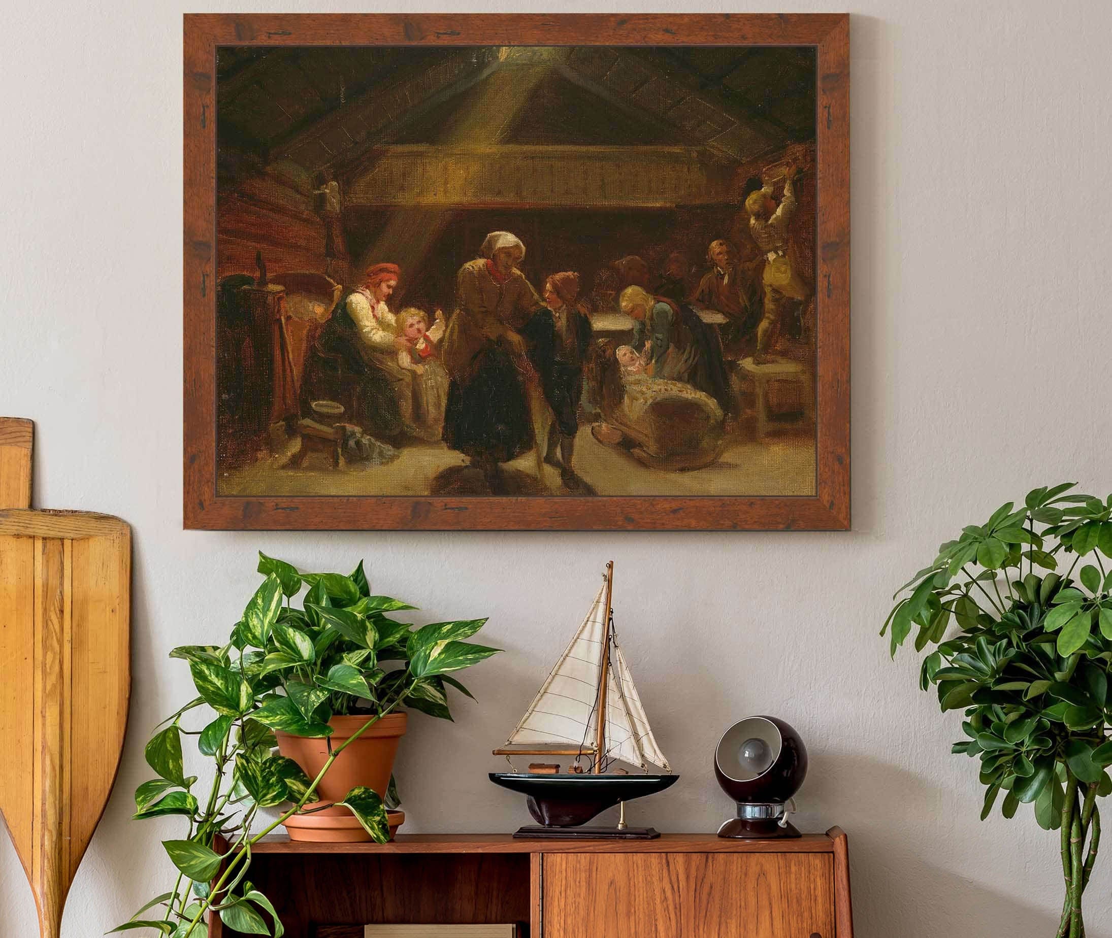 Sunday Morning In A Farmers House by Adolph Tidemand