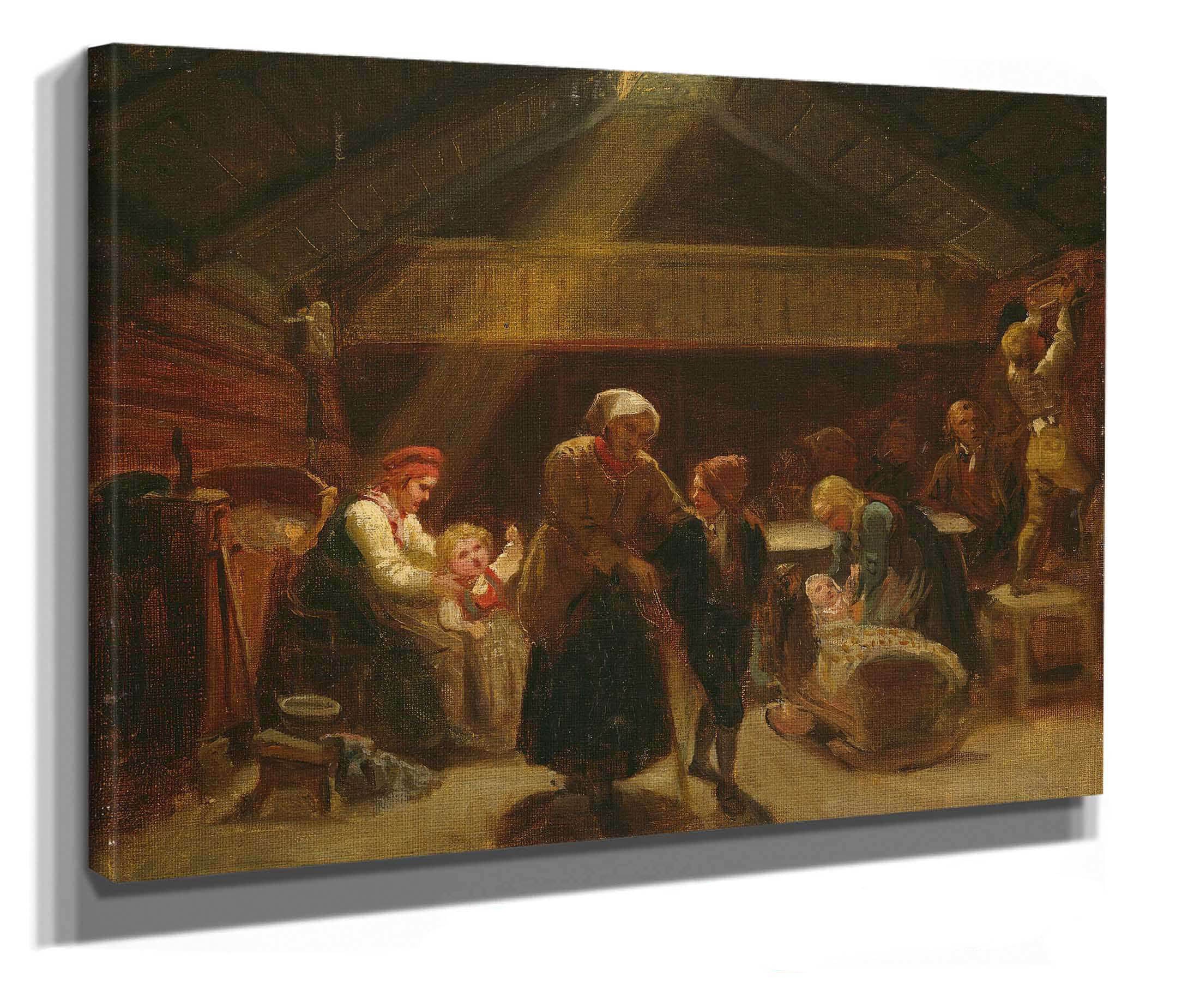 Sunday Morning In A Farmers House by Adolph Tidemand