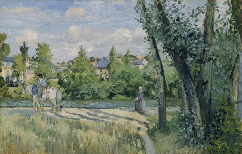 Sunlight On The Road Pontoise by Camille Pissarro