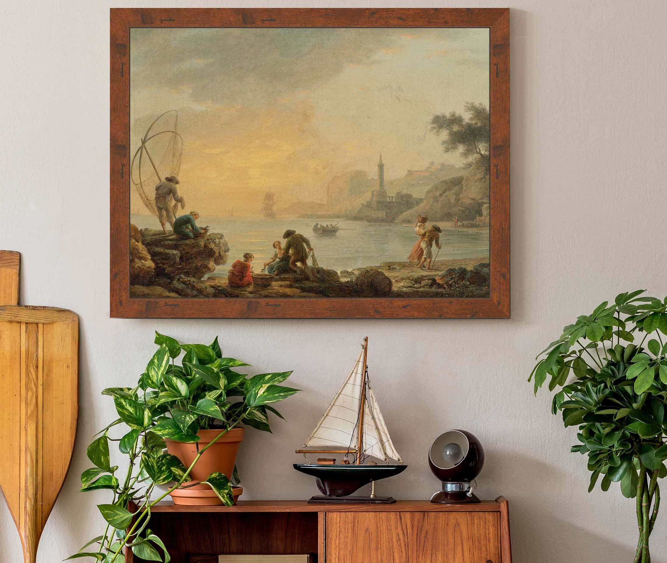 Sunrise With Fishermen by Claude Joseph Vernet
