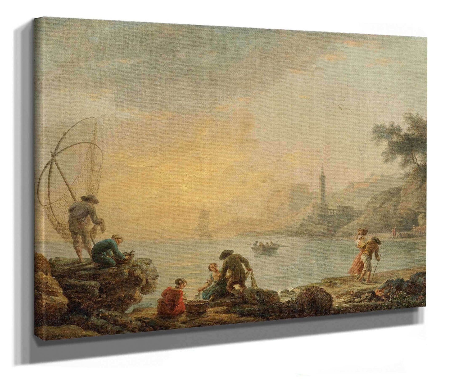 Sunrise With Fishermen by Claude Joseph Vernet