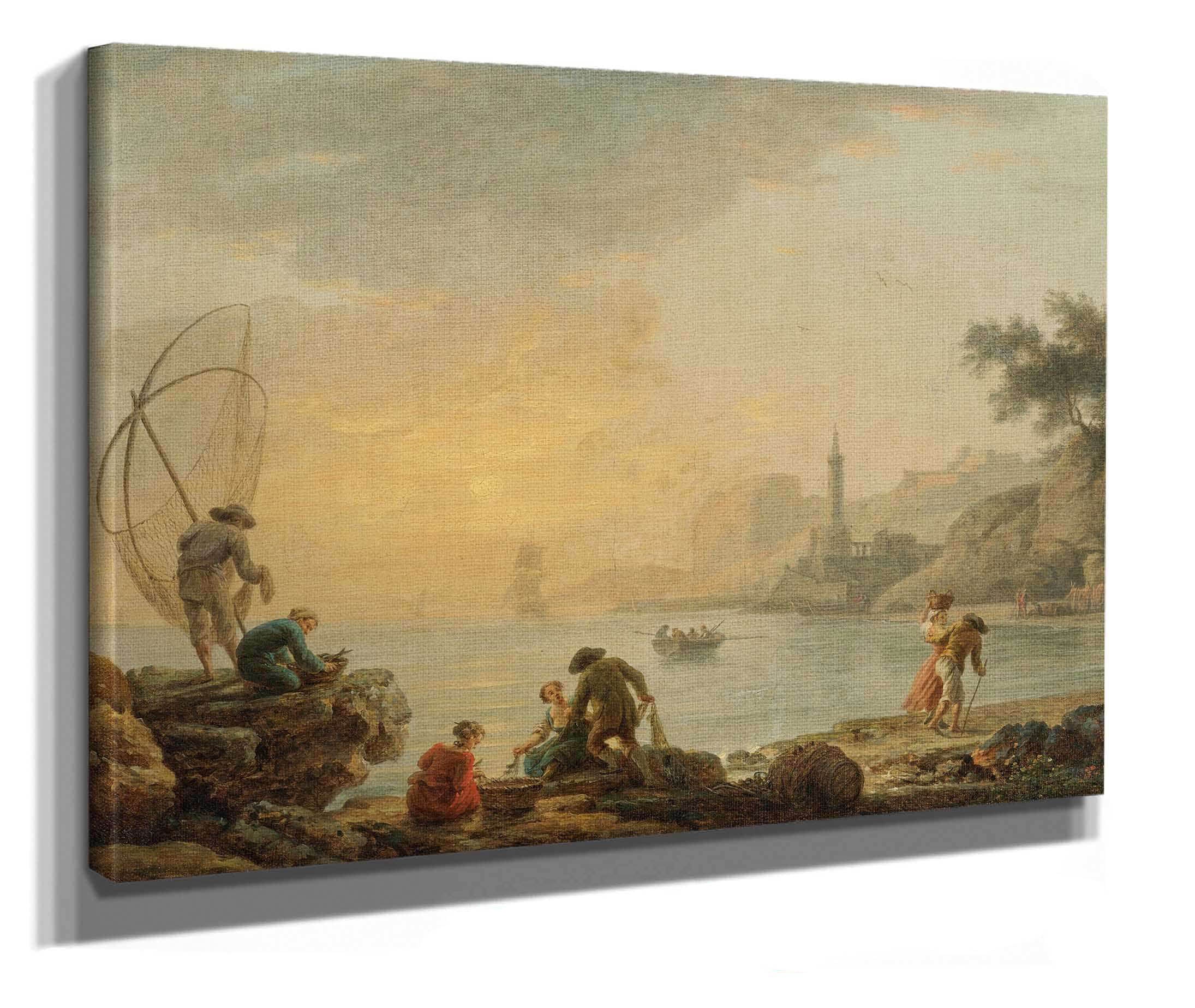 Sunrise With Fishermen by Claude Joseph Vernet