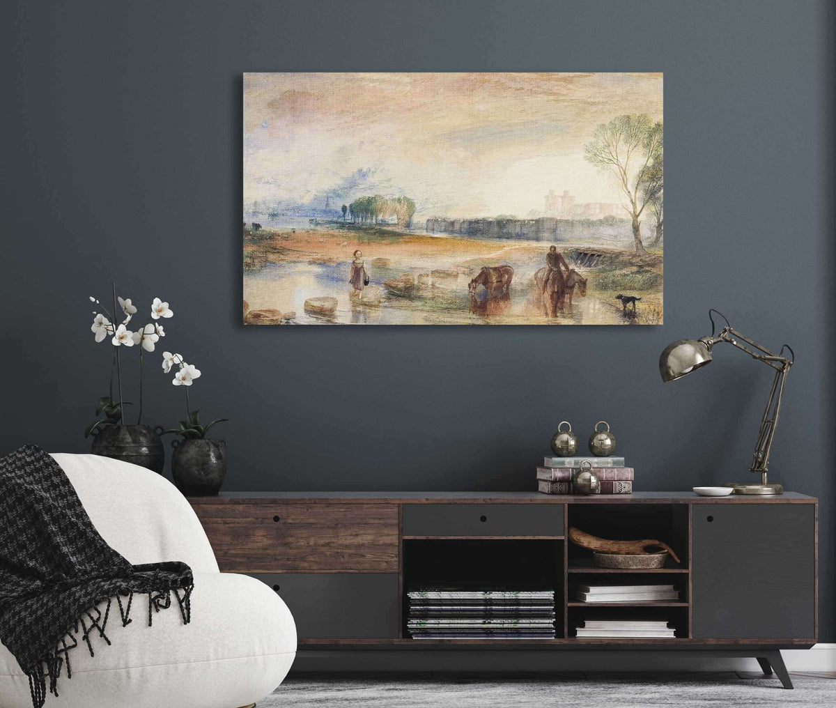 Sunset And Moonrise   by Joseph Mallord William Turner