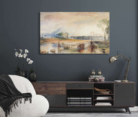 Sunset And Moonrise   by Joseph Mallord William Turner