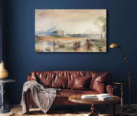 Sunset And Moonrise   by Joseph Mallord William Turner