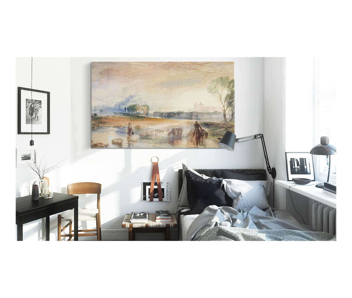 Sunset And Moonrise   by Joseph Mallord William Turner