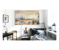 Sunset And Moonrise   by Joseph Mallord William Turner