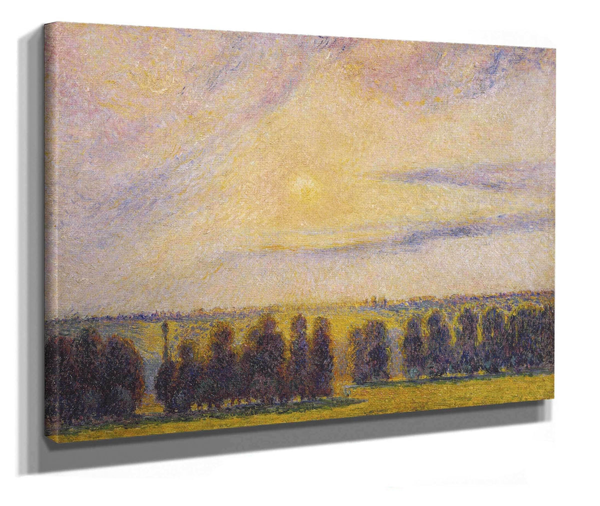 Sunset At Eragny by Camille Pissarro