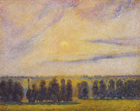 Sunset At Eragny by Camille Pissarro