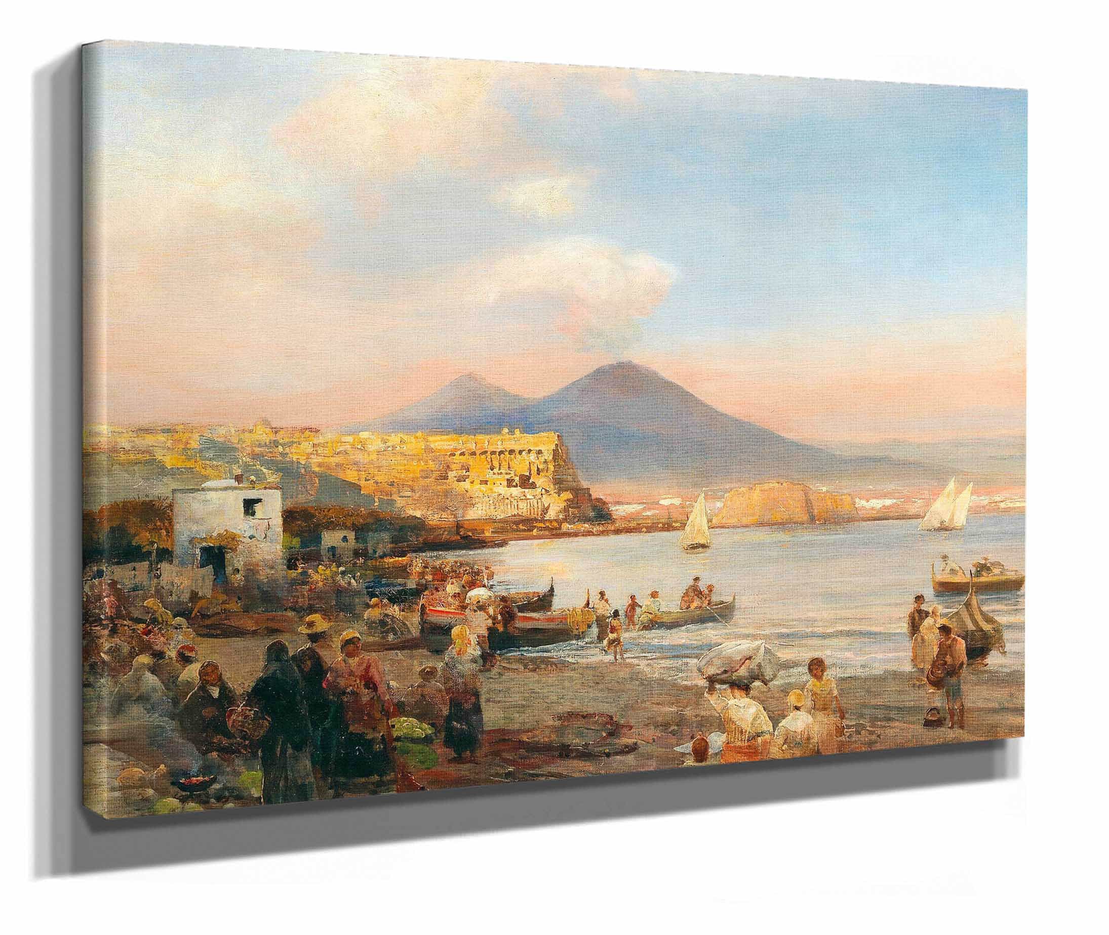 Sunset In The Bay Of Naples by Oswald Achenbach