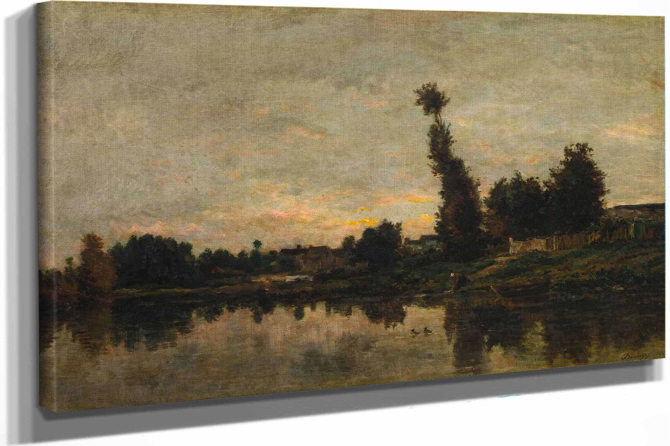 Sunset On The River Oise by Charles Francois Daubigny