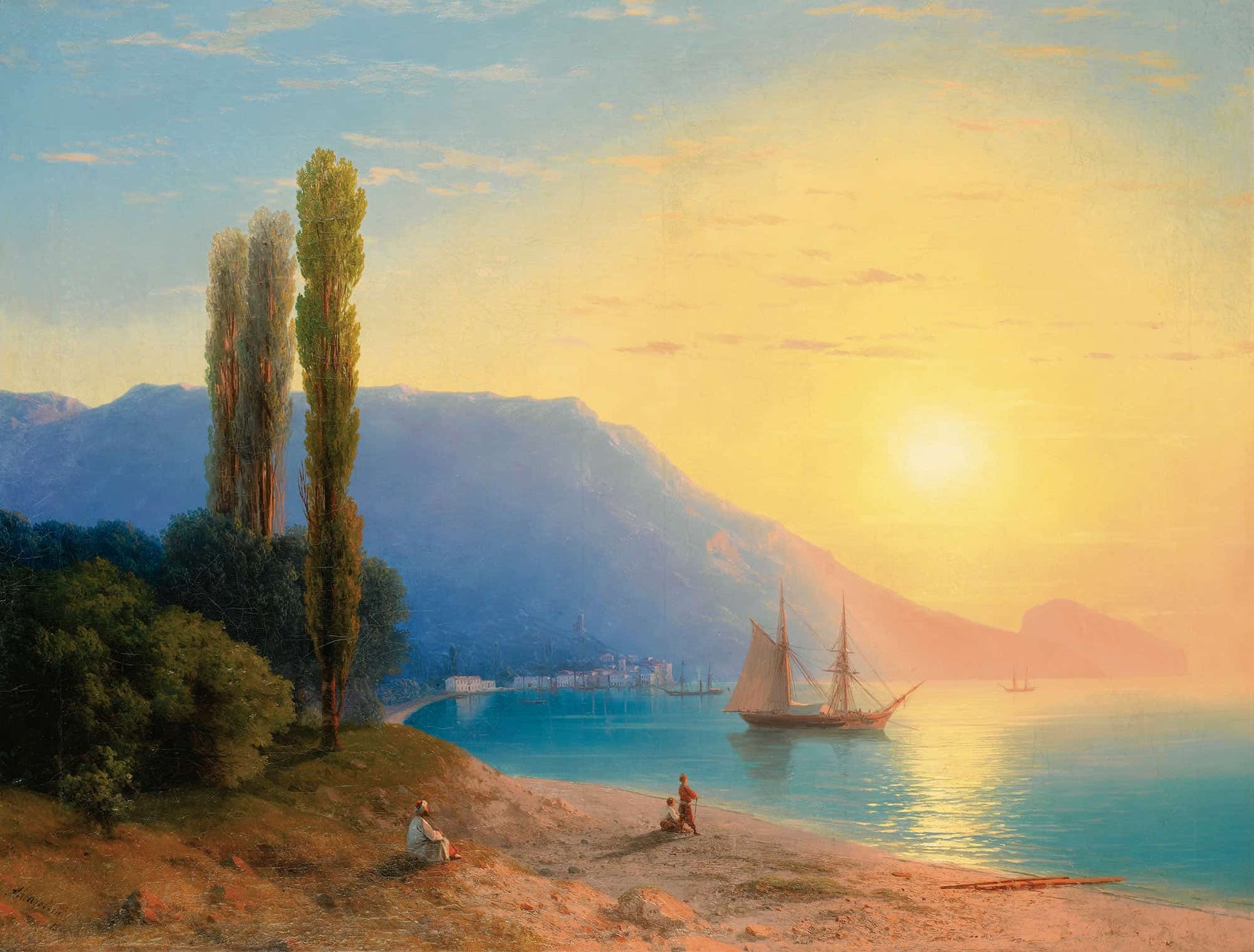 Sunset Over Yalta by Ivan Konstantinovich Aivazovsky