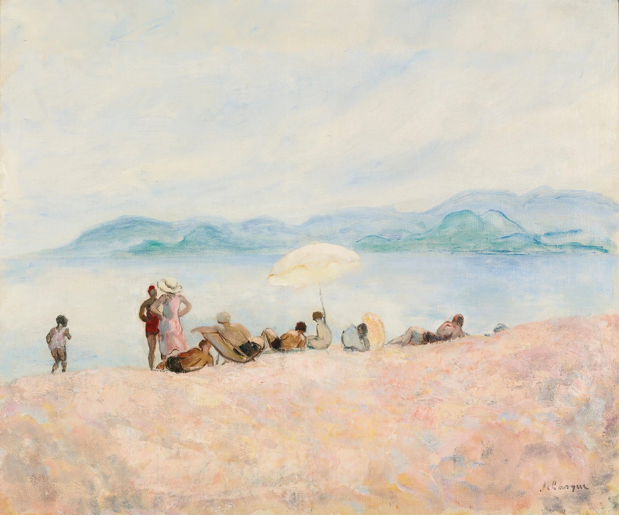 Sur La Plage by Henri Lebasque