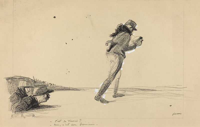 Sur Le Front Cest Sa Theorie Non Cest Son Breviaire by Jean Louis Forain