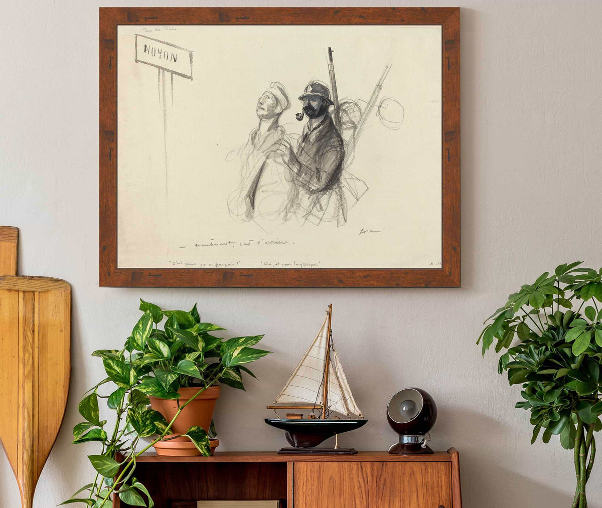 Sur Le Rhin Maintenant Cest Larriere Probably by Jean Louis Forain