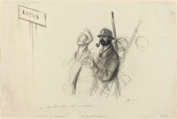 Sur Le Rhin Maintenant Cest Larriere Probably by Jean Louis Forain