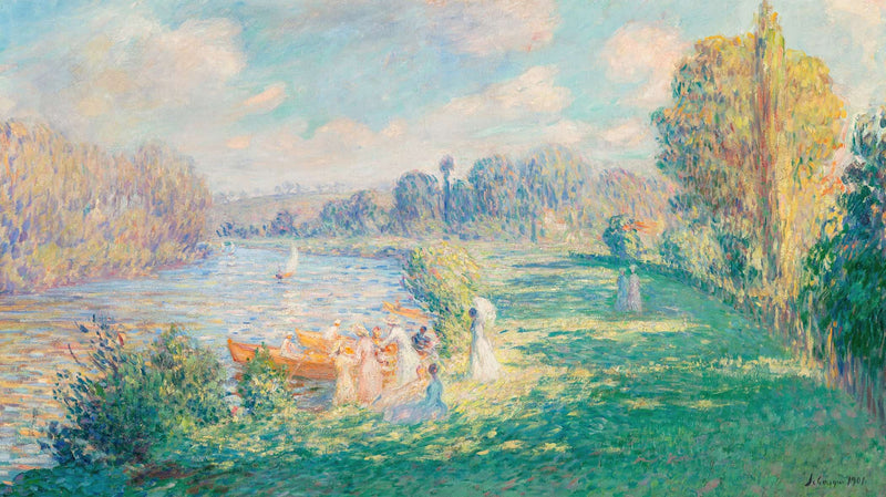 Sur Les Bords De La Marne by Henri Lebasque