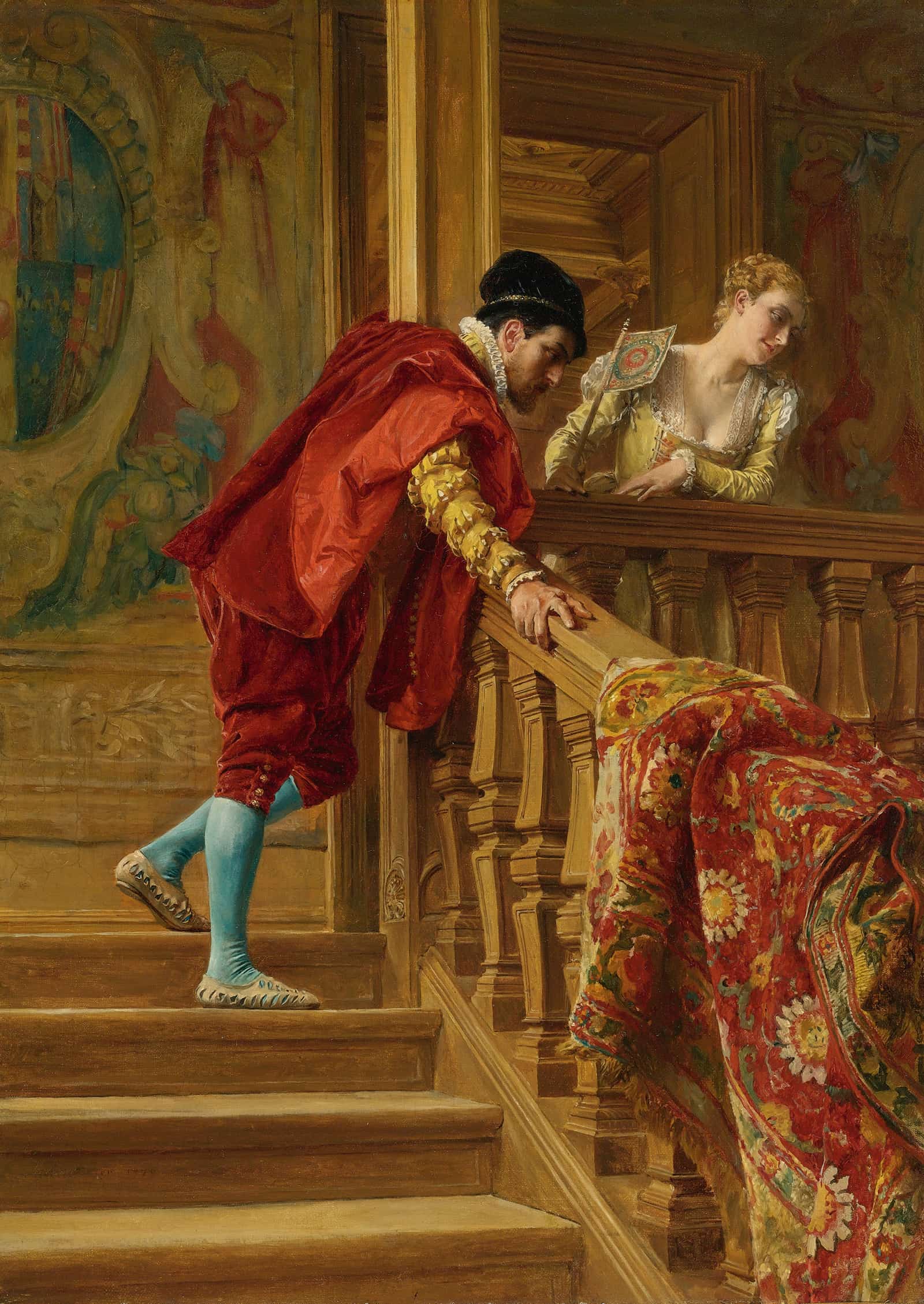 Sur Lescalier The Venetians by Ernest Meissonier
