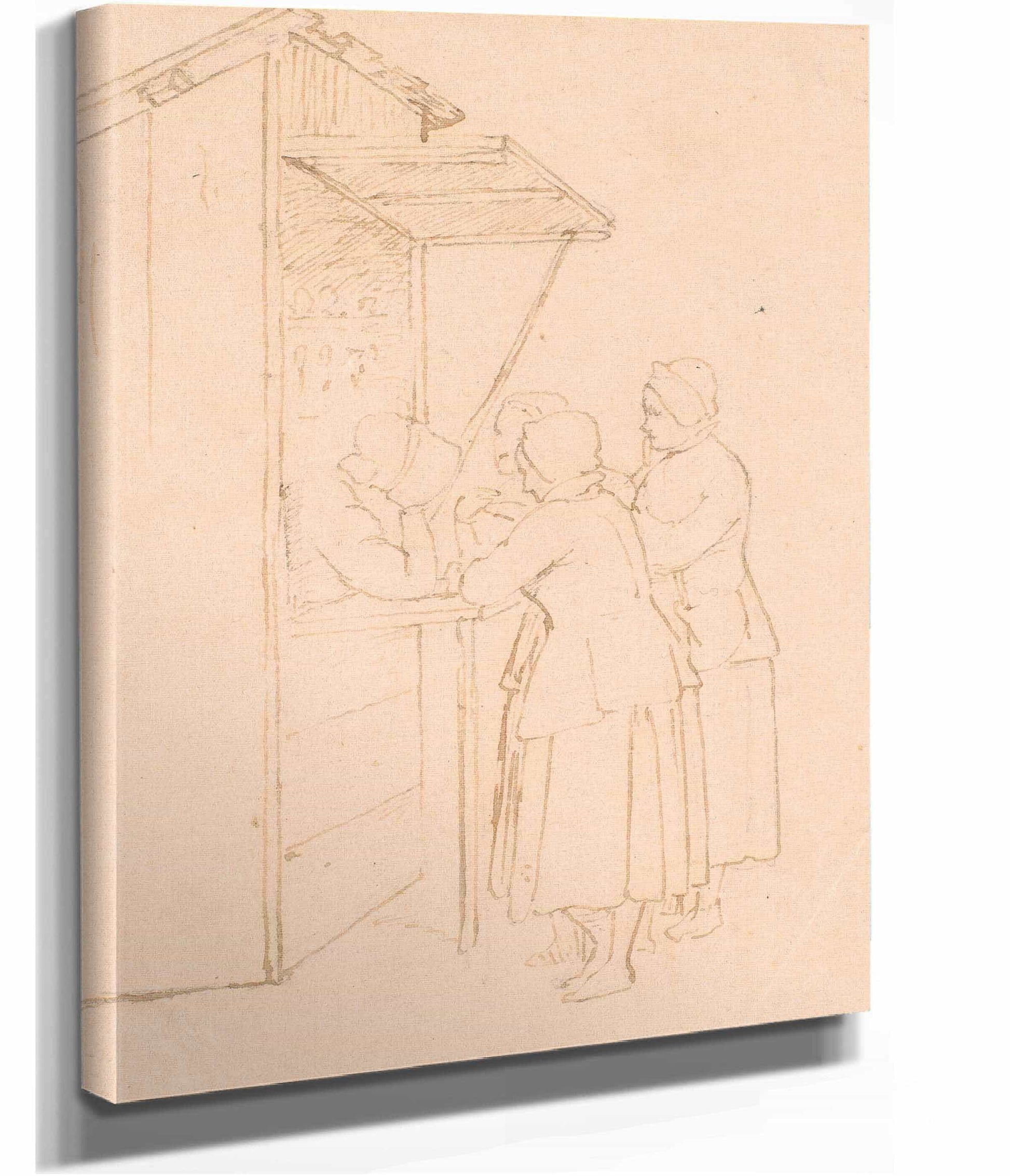 Svenske Bondekoner Ved En Handelsbod by Wilhelm Marstrand