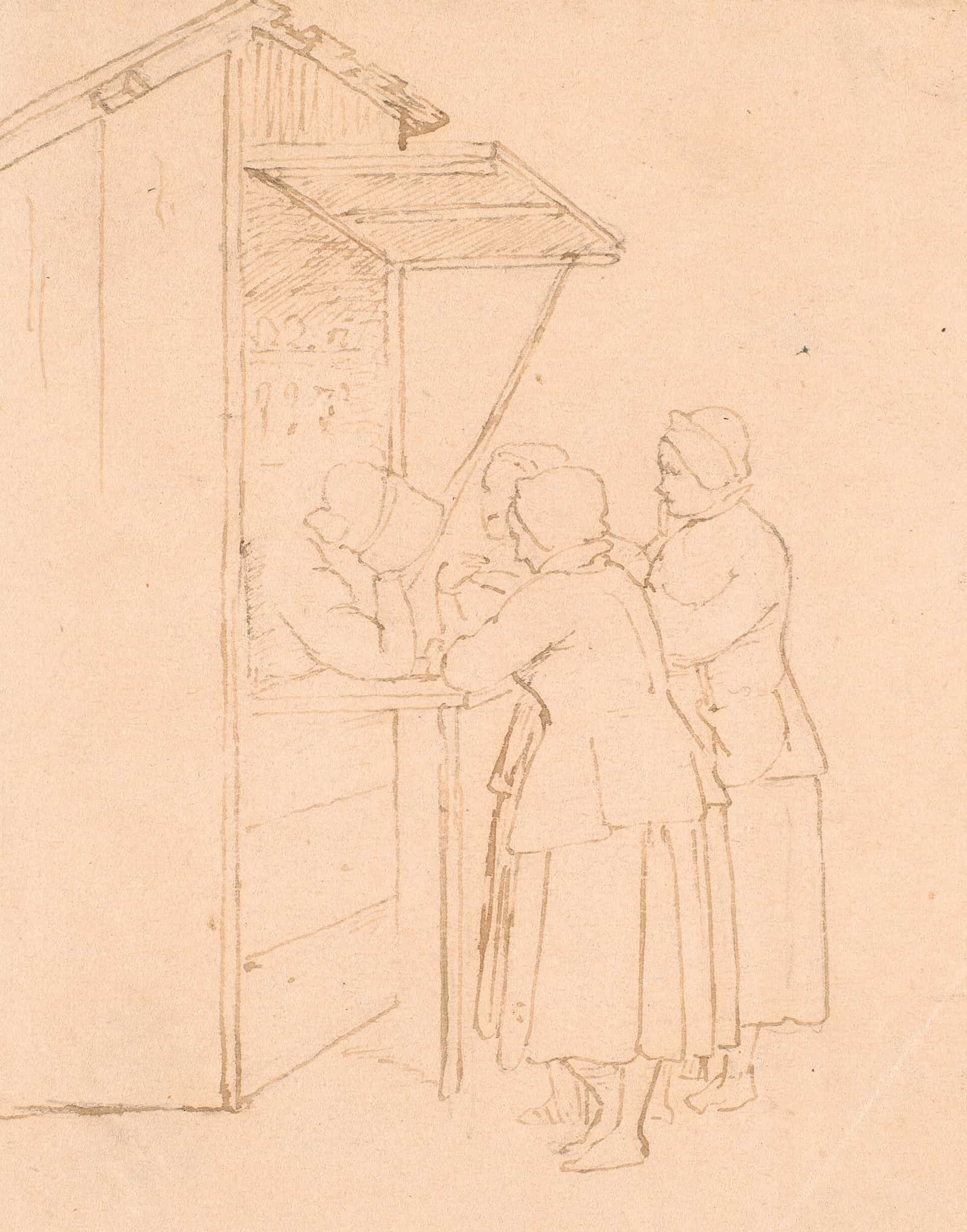 Svenske Bondekoner Ved En Handelsbod by Wilhelm Marstrand
