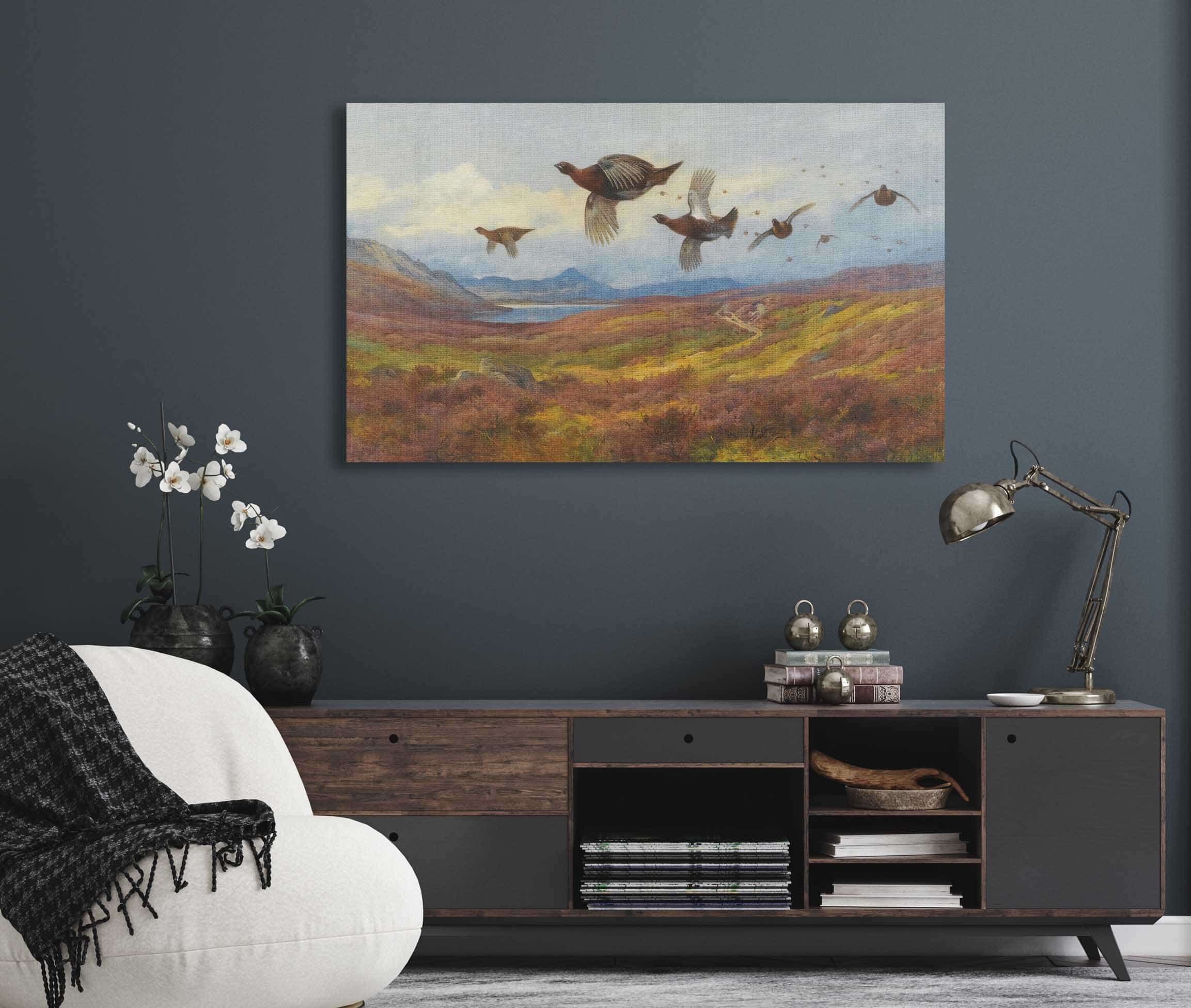 Swerving From The Guns Red Grouse by Archibald Thorburn