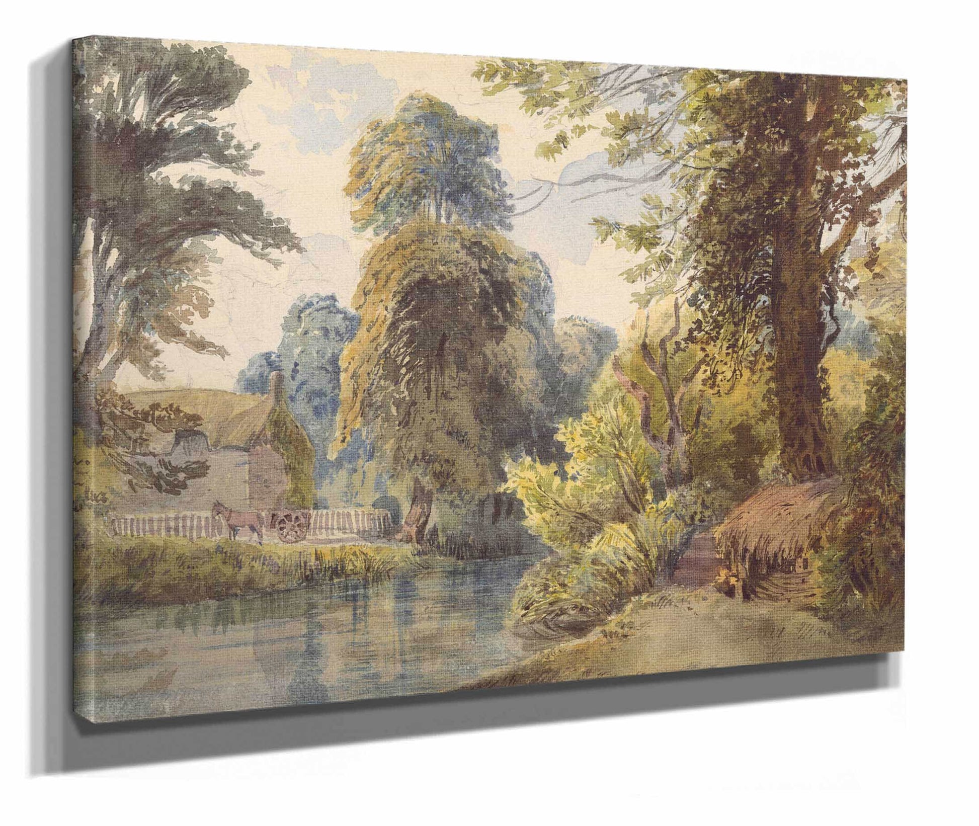 Swiss Park With A Pond And A Sled by Ladislav Mednyanszky