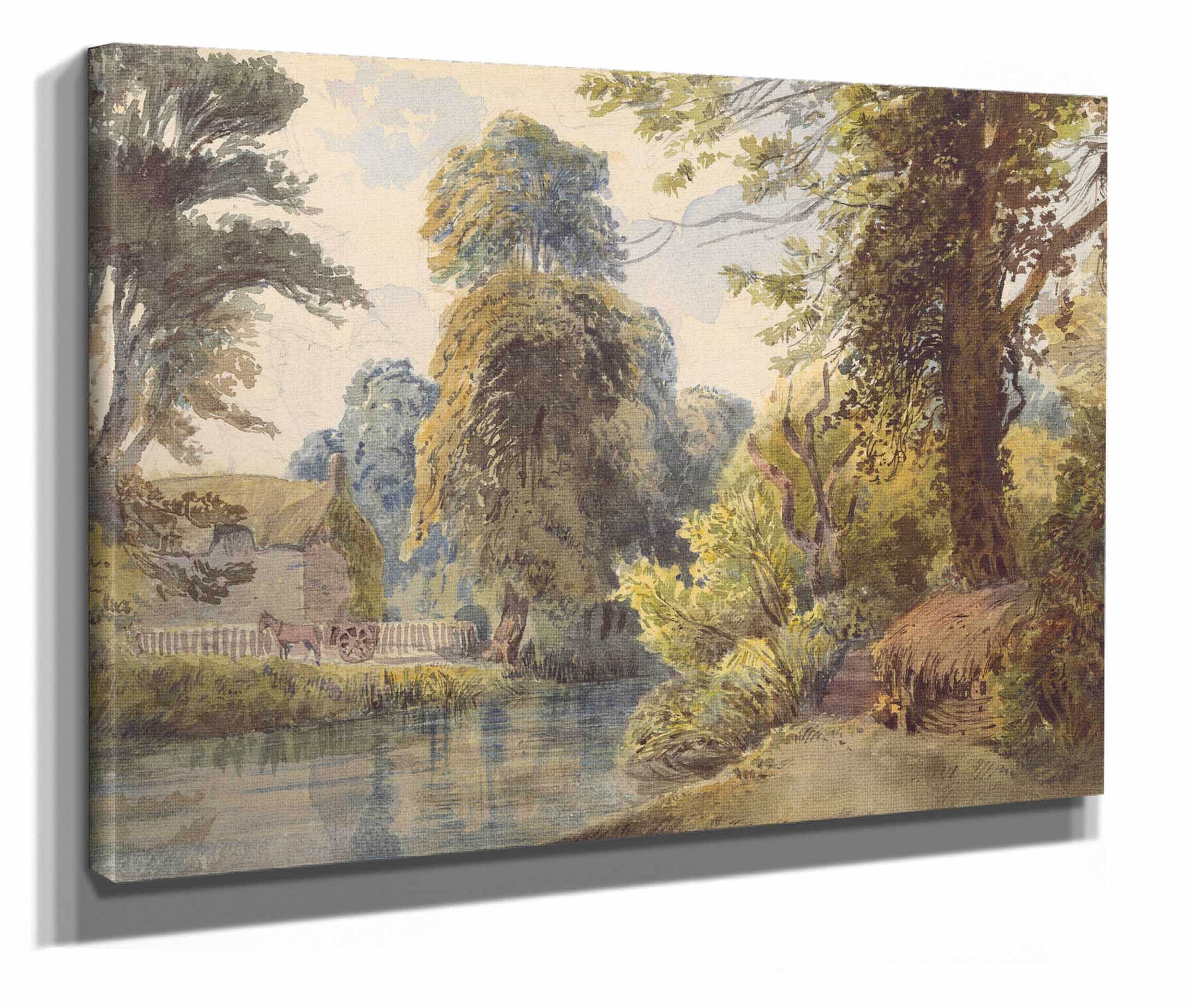 Swiss Park With A Pond And A Sled by Ladislav Mednyanszky