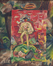 Symbolic Figure Of A Man In A Folk Costume by Arnold Peter Weisz Kubincan