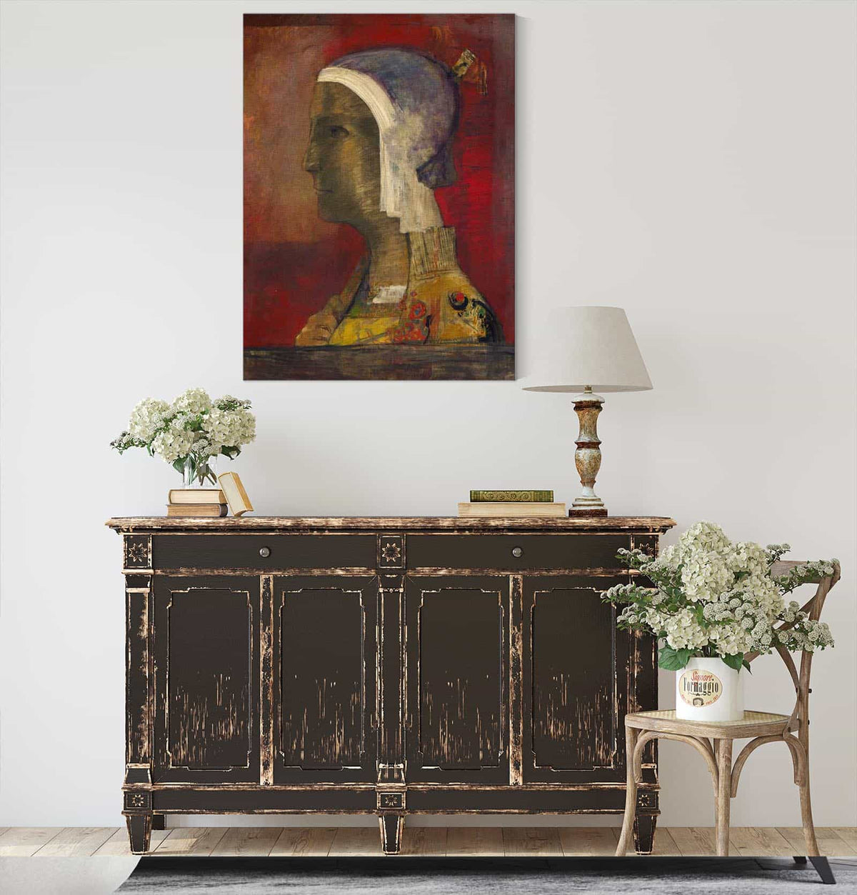 Symbolic Head by Odilon Redon