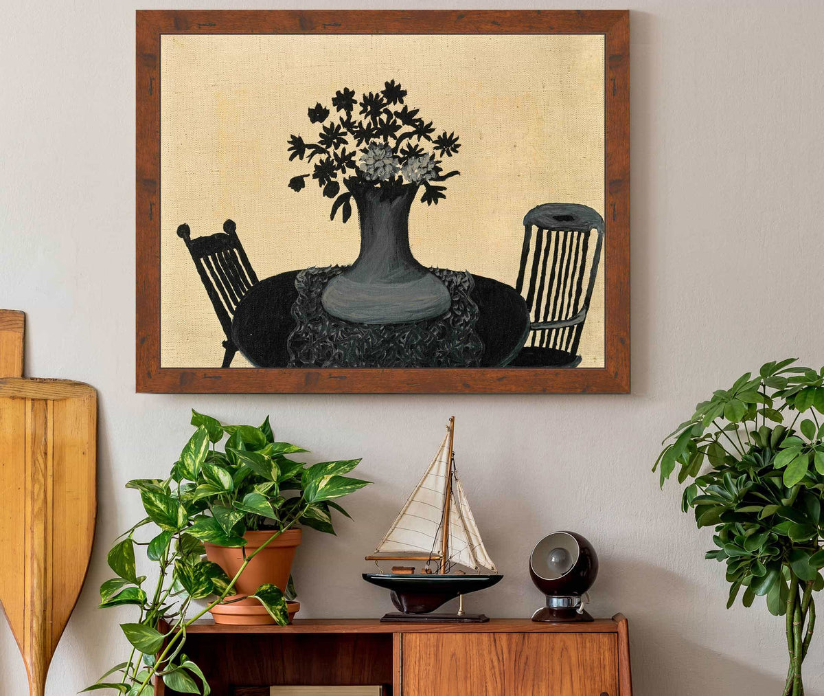 Table And Two Chairs by Horace Pippin