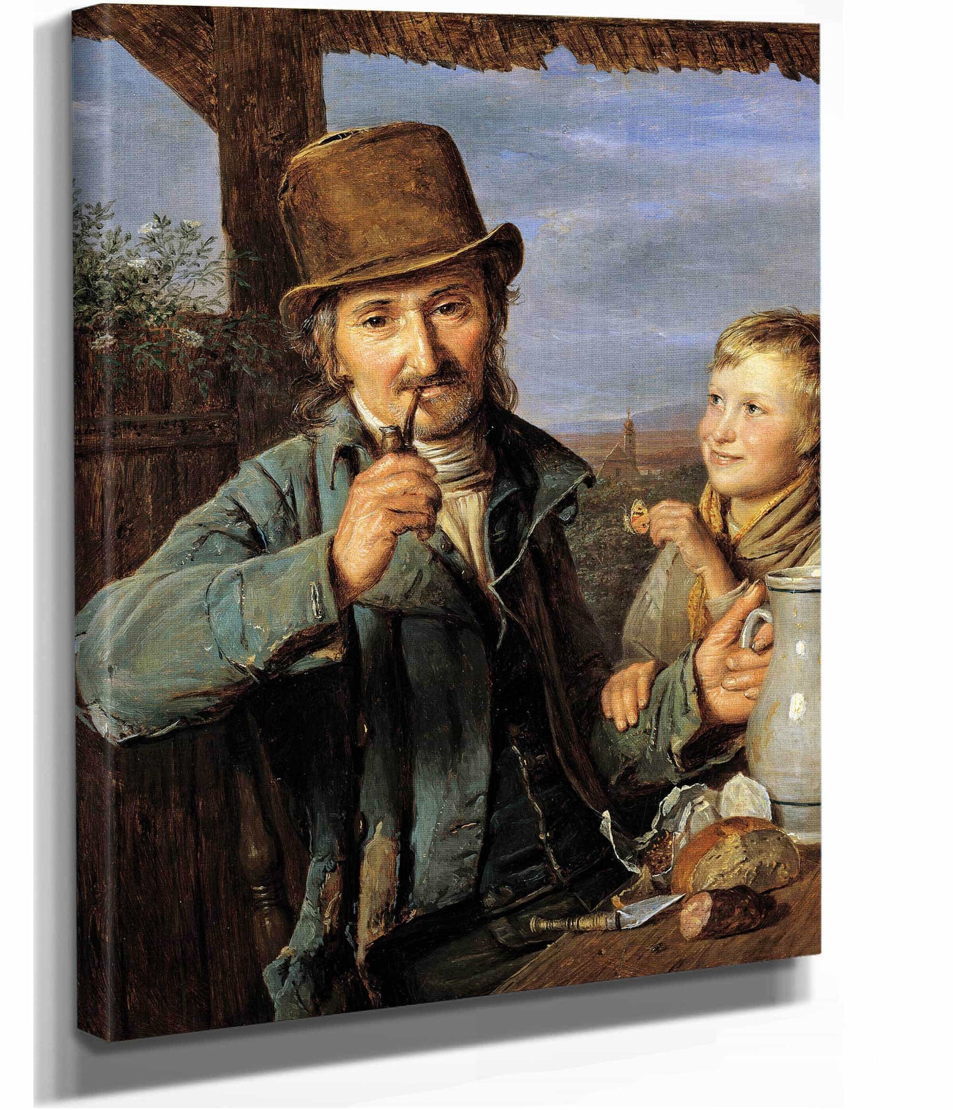 Taglohner Mit Seinem Sohn by Ferdinand Georg Waldmuller
