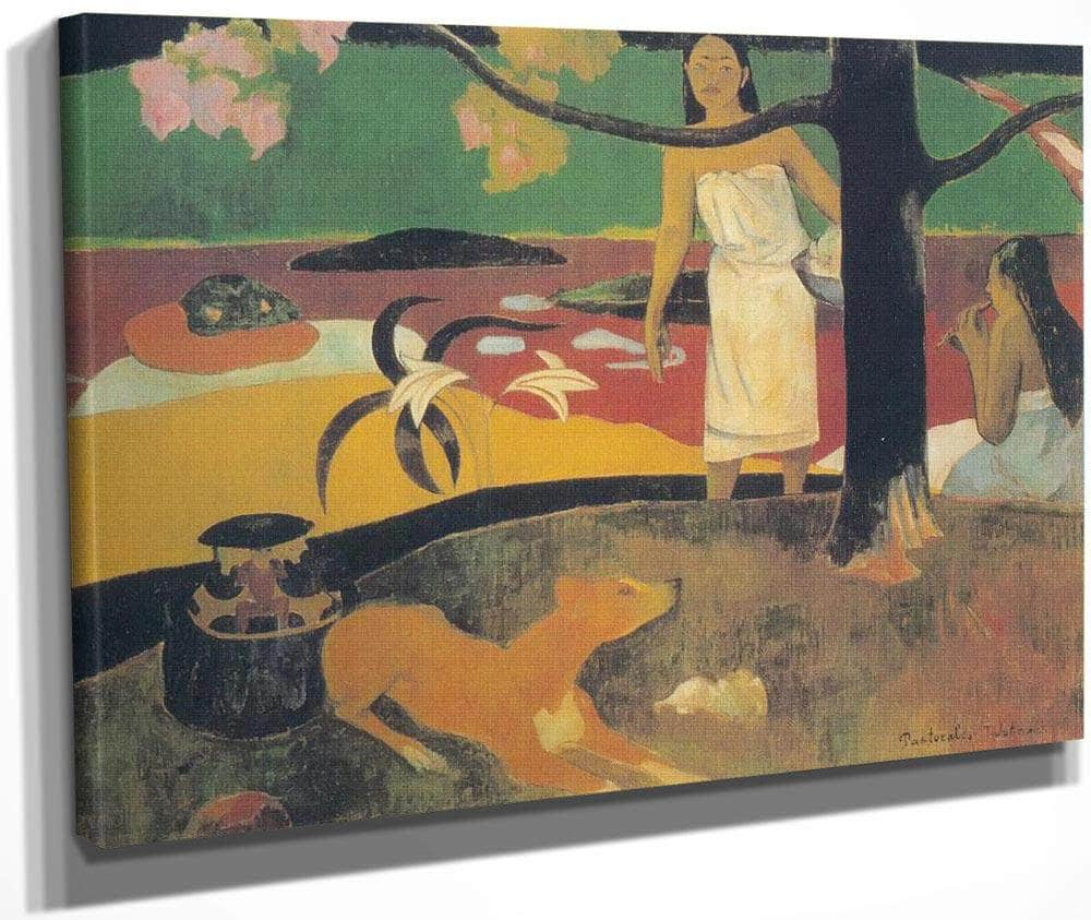 Gauguin 'What authentic News' Canvas Wall Art (18 in x 24 in, Ready to Hang)