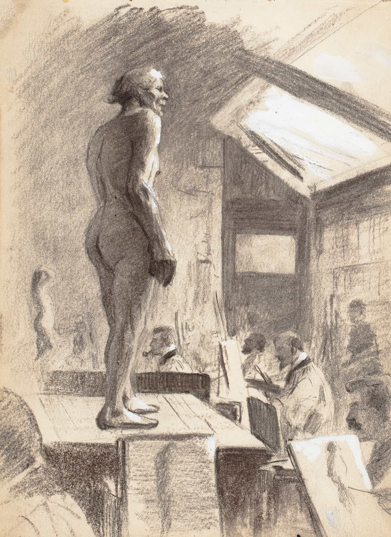 Taidekoulusta Miesmalli Etualalla by Eero Jarnefelt