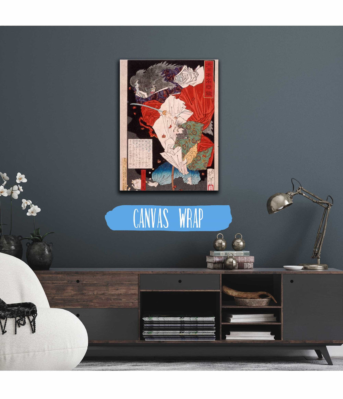 Taira No Koremori Slashing At A Demon by Tsukioka Yoshitoshi