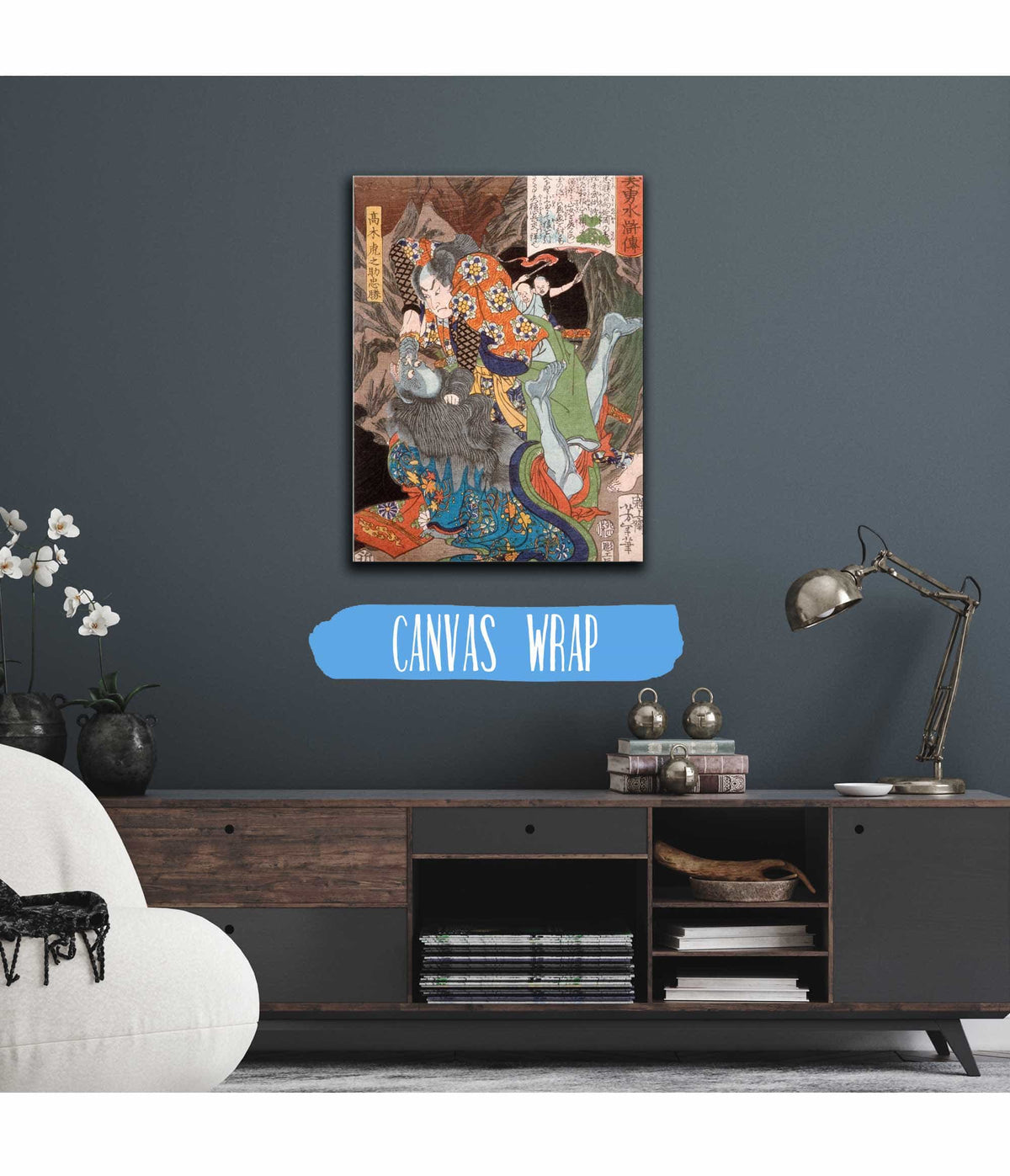 Takagi Toranosuke Tadakatsu Slaying A Demon In A Cave by Tsukioka Yoshitoshi