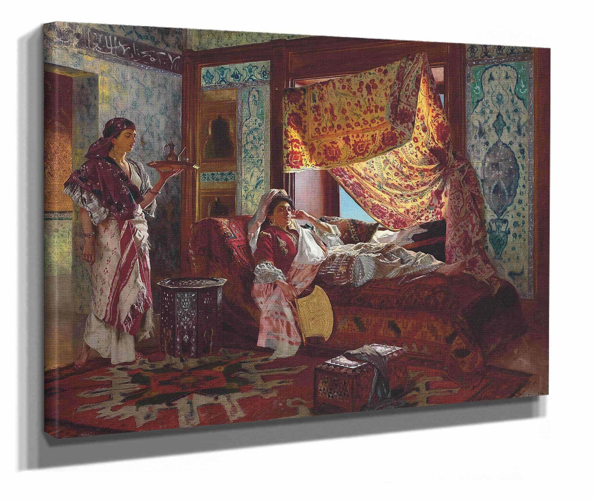 Taking Tea In The Harem by Rudolf Ernst