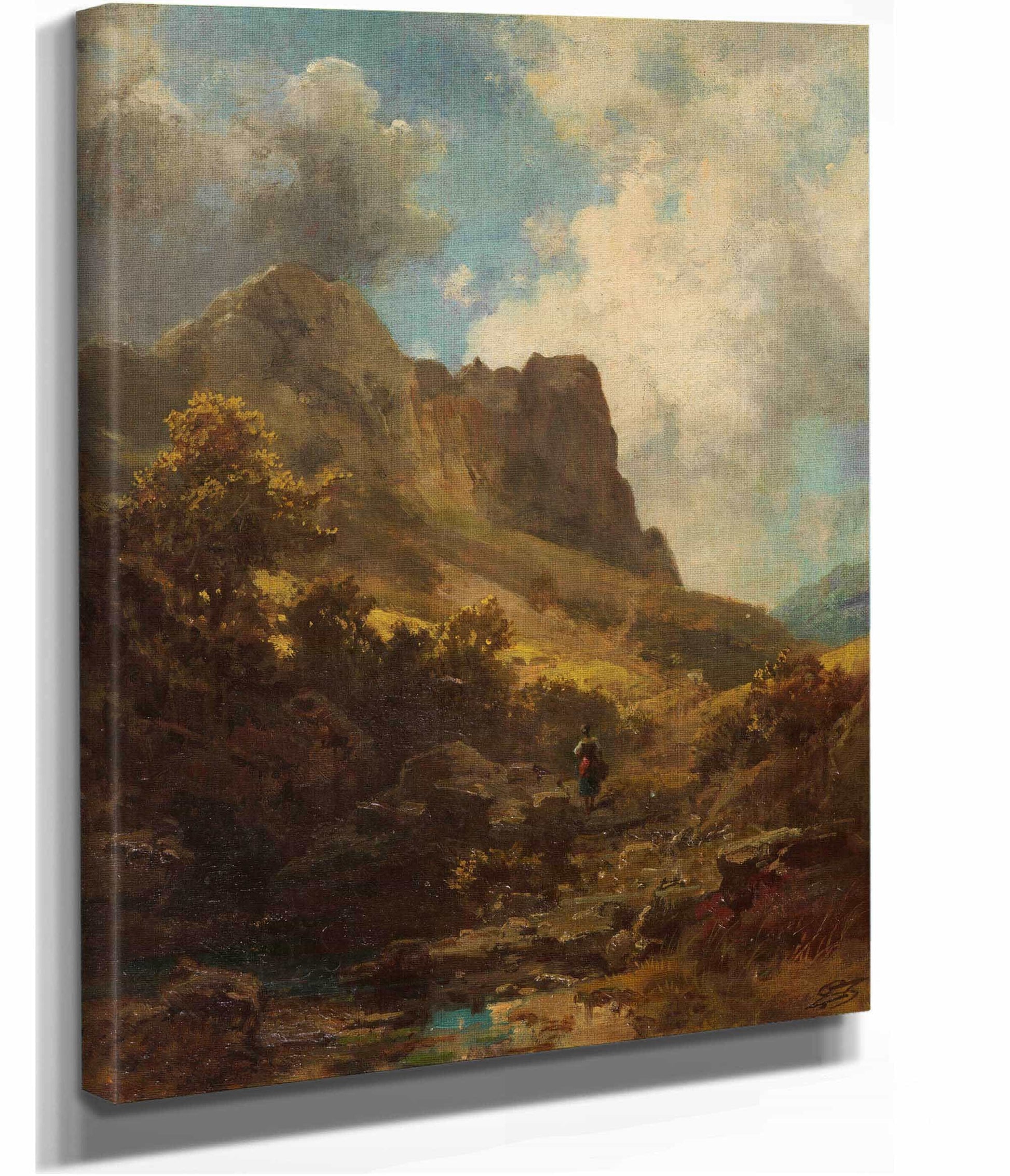 Talschlucht Mit Sennerin by Carl Spitzweg