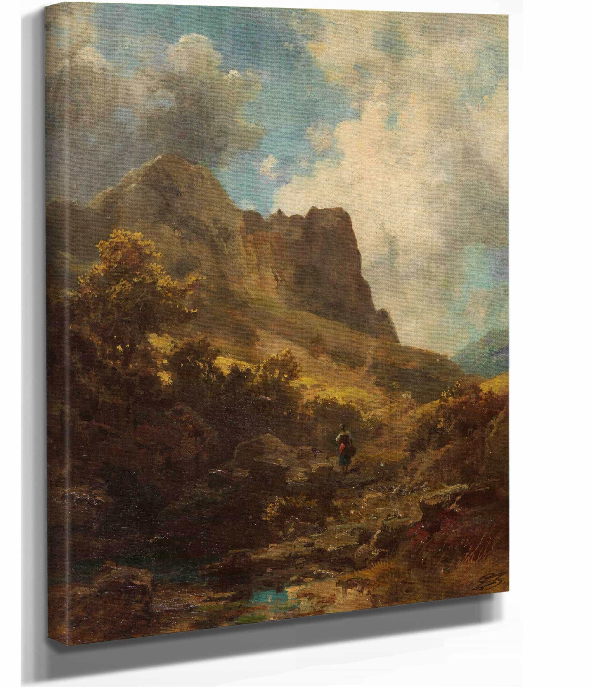 Talschlucht Mit Sennerin by Carl Spitzweg