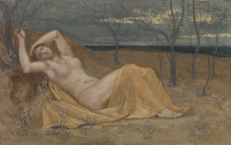 Tamaris   by Pierre Puvis De Chavannes