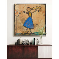 Tanzerin Mit Blauem Rock by Egon Schiele