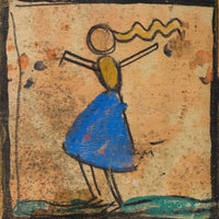 Tanzerin Mit Blauem Rock by Egon Schiele