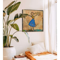 Tanzerin Mit Blauem Rock by Egon Schiele