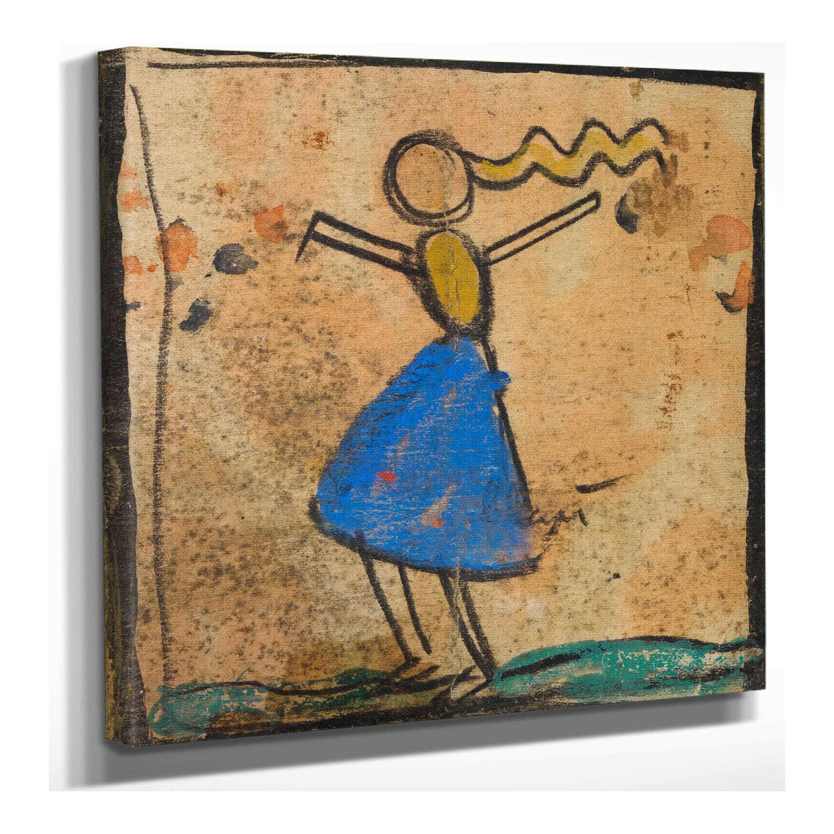 Tanzerin Mit Blauem Rock by Egon Schiele