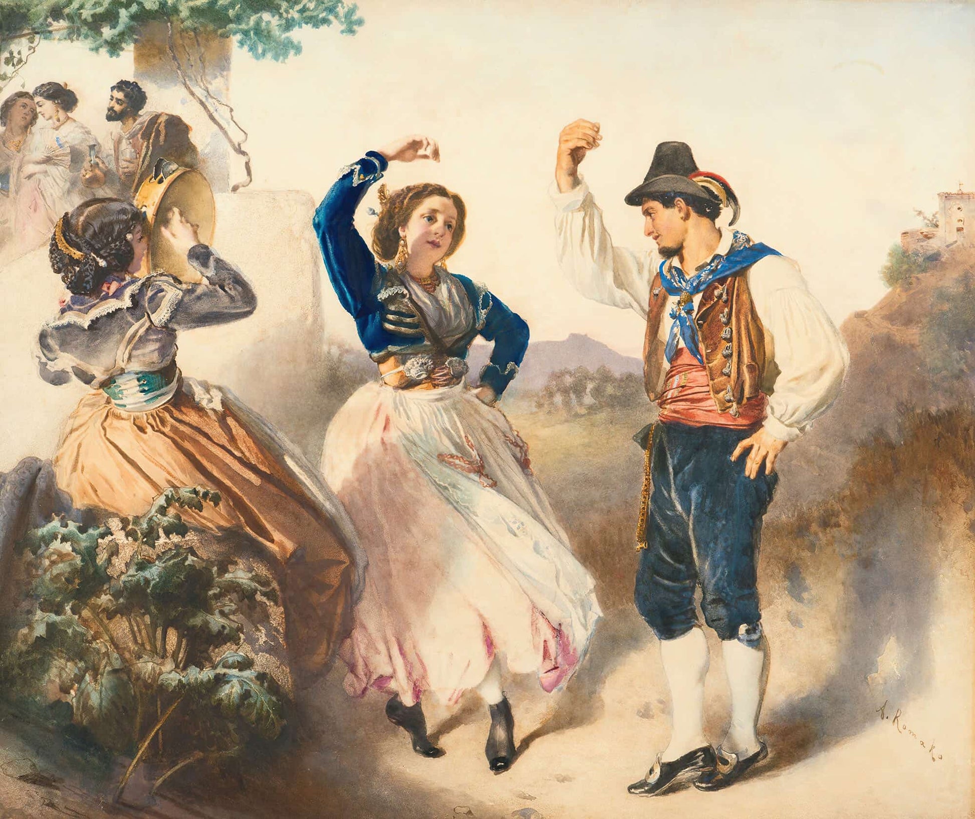 Tarantella by Anton Romako