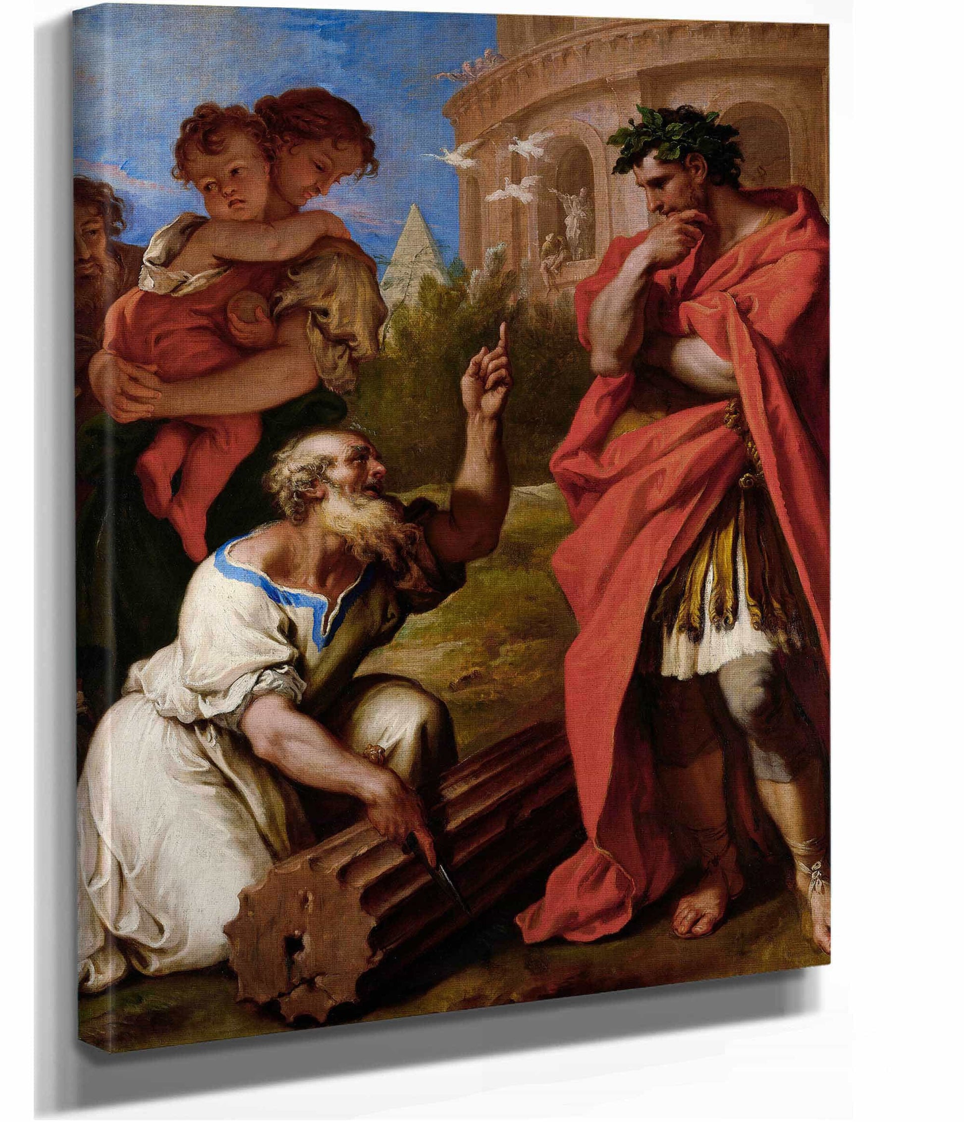 Tarquin The Elder Consulting Attus Navius by Sebastiano Ricci
