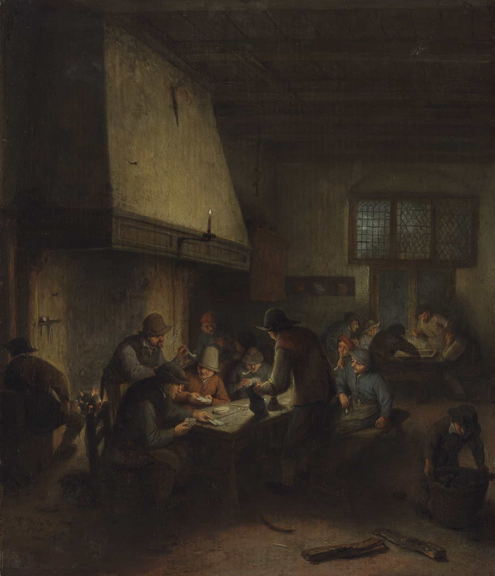 Tavern Scene Early S by Adriaen Van Ostade