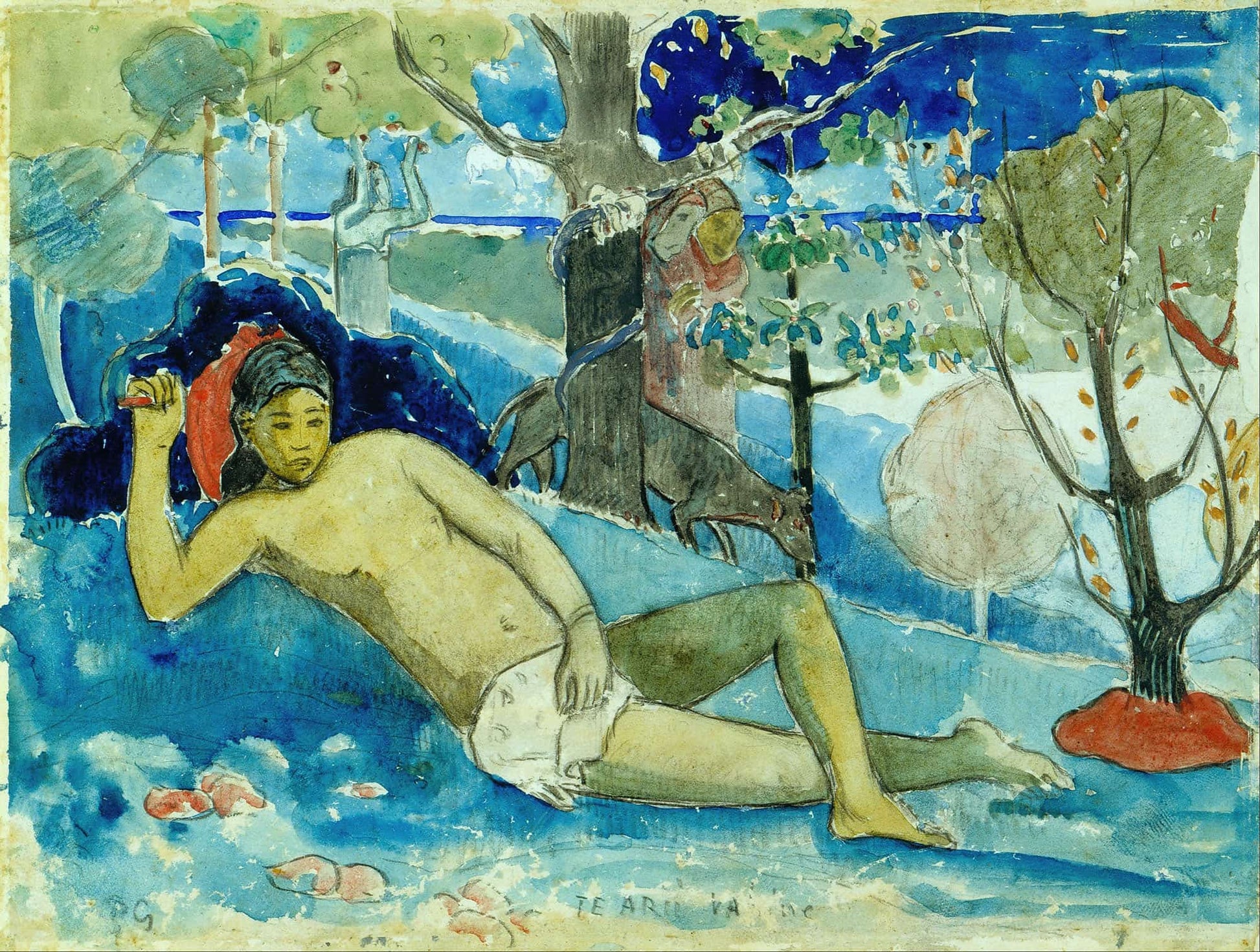 Te Arii Vahine The Queen Of Beauty Or The Noble Queen by Paul Gauguin