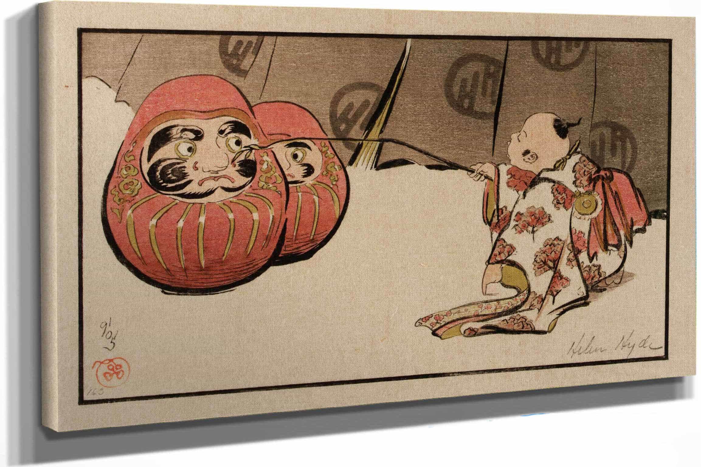 Teasing The Daruma by Helen Hyde